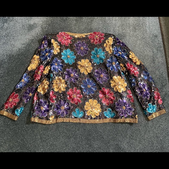 Vintage Leslie Fay Sequined Jacket. - Picture 4 of 12
